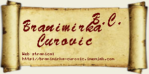 Branimirka Čurović vizit kartica